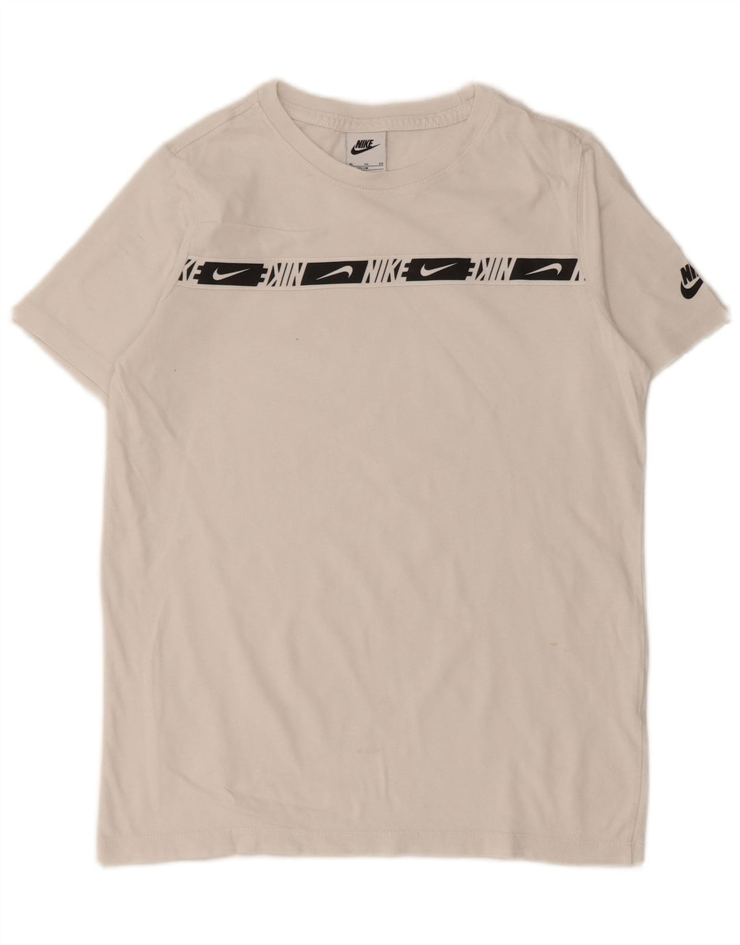 Футболка NIKE с рисунком для мальчиков, топ 13–14 лет, размер XL, белый