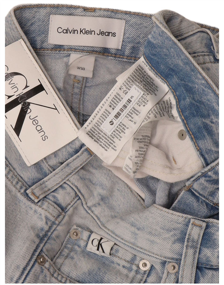 Мужские потертые узкие джинсы Calvin Klein W30 L33, синий хлопок