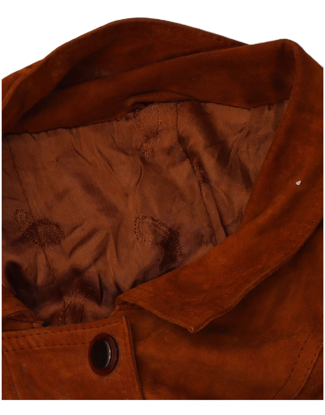 Винтажное женское замшевое пальто UK 16, большое коричневое