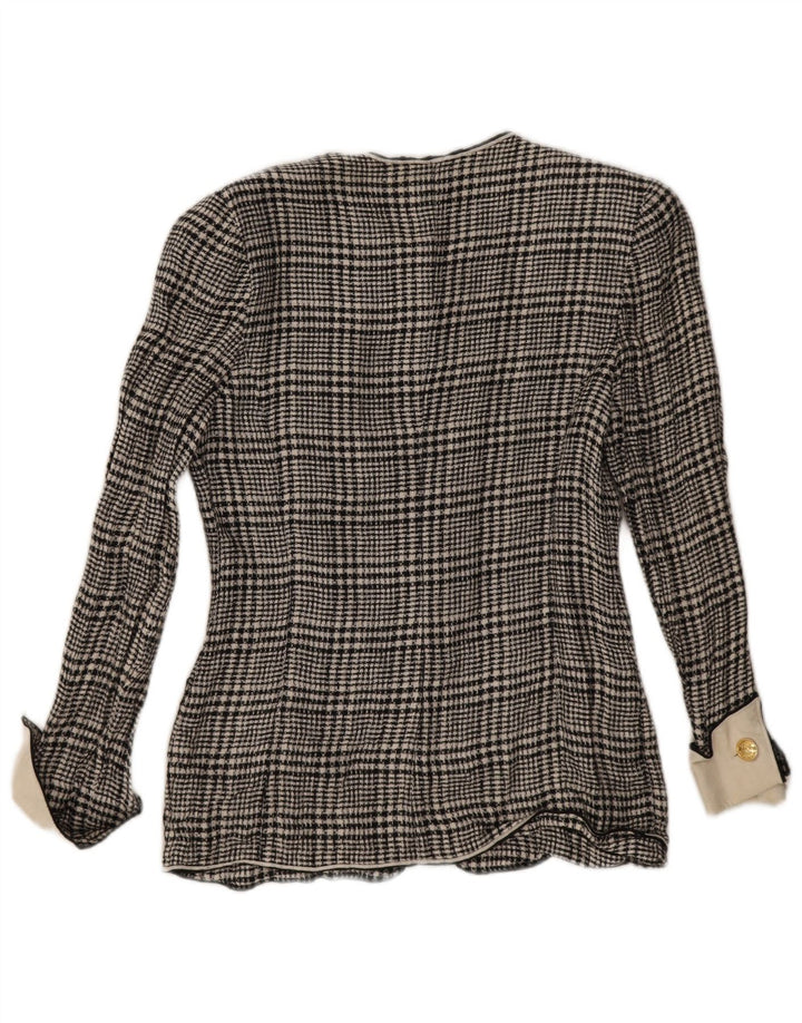 Женский кардиган Roccobarocco IT 44 Средний Черный с узором "гусиные лапки"