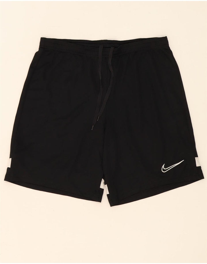 Мужские спортивные шорты Nike Dri Fit среднего размера, черный полиэстер с крапинками