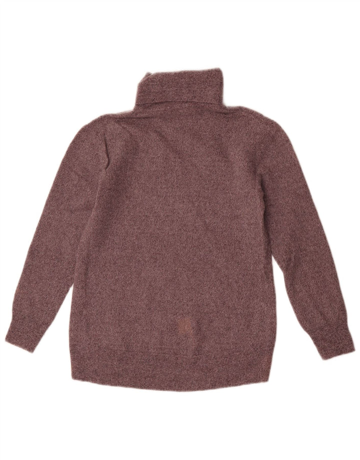 Женский джемпер с высоким воротником Massimo Dutti, размер UK 8, маленький, серый, шерсть