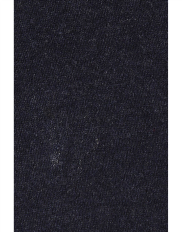 Мужской джемпер JAMES PRINGLE с круглым вырезом, большой темно-синий шерстяной свитер