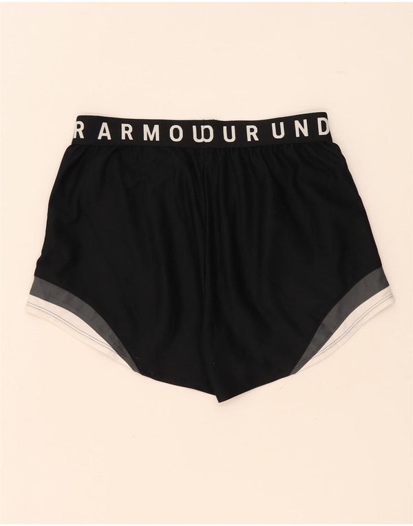 Женские спортивные шорты Under Armour Heat Gear UK 10, маленькие черные с цветными блоками