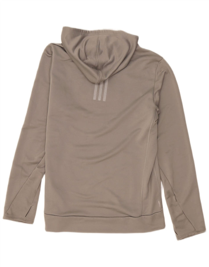 Мужской джемпер с капюшоном ADIDAS Climalite, средний серый полиэстер