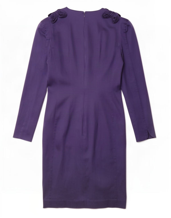 French Connection Womens Sheath Dress UK 14 Medium Purple Floral