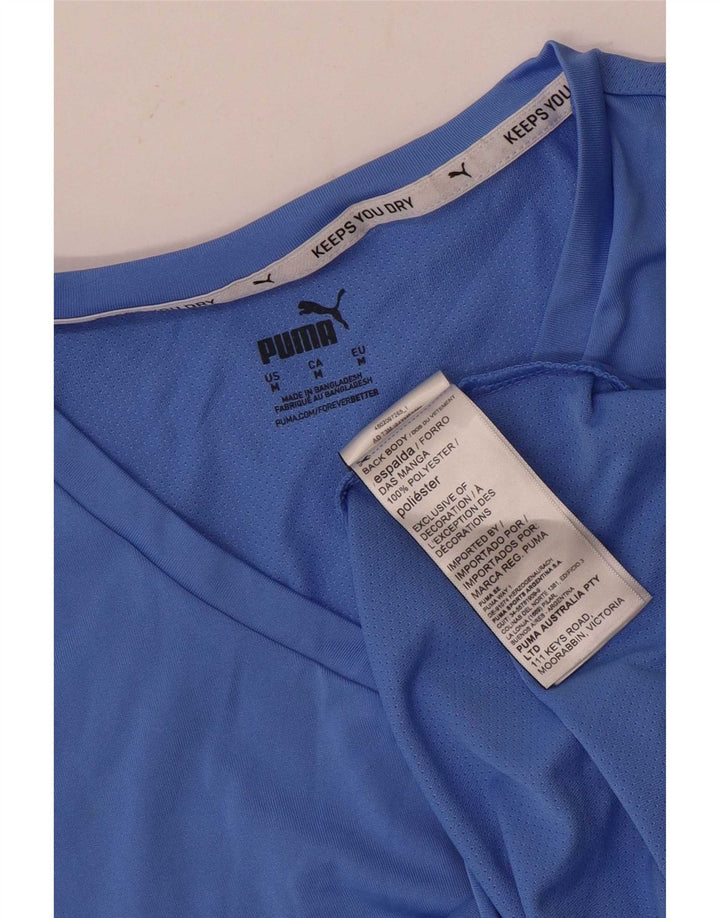 Женская футболка Puma Top UK 12, средний синий полиэстер