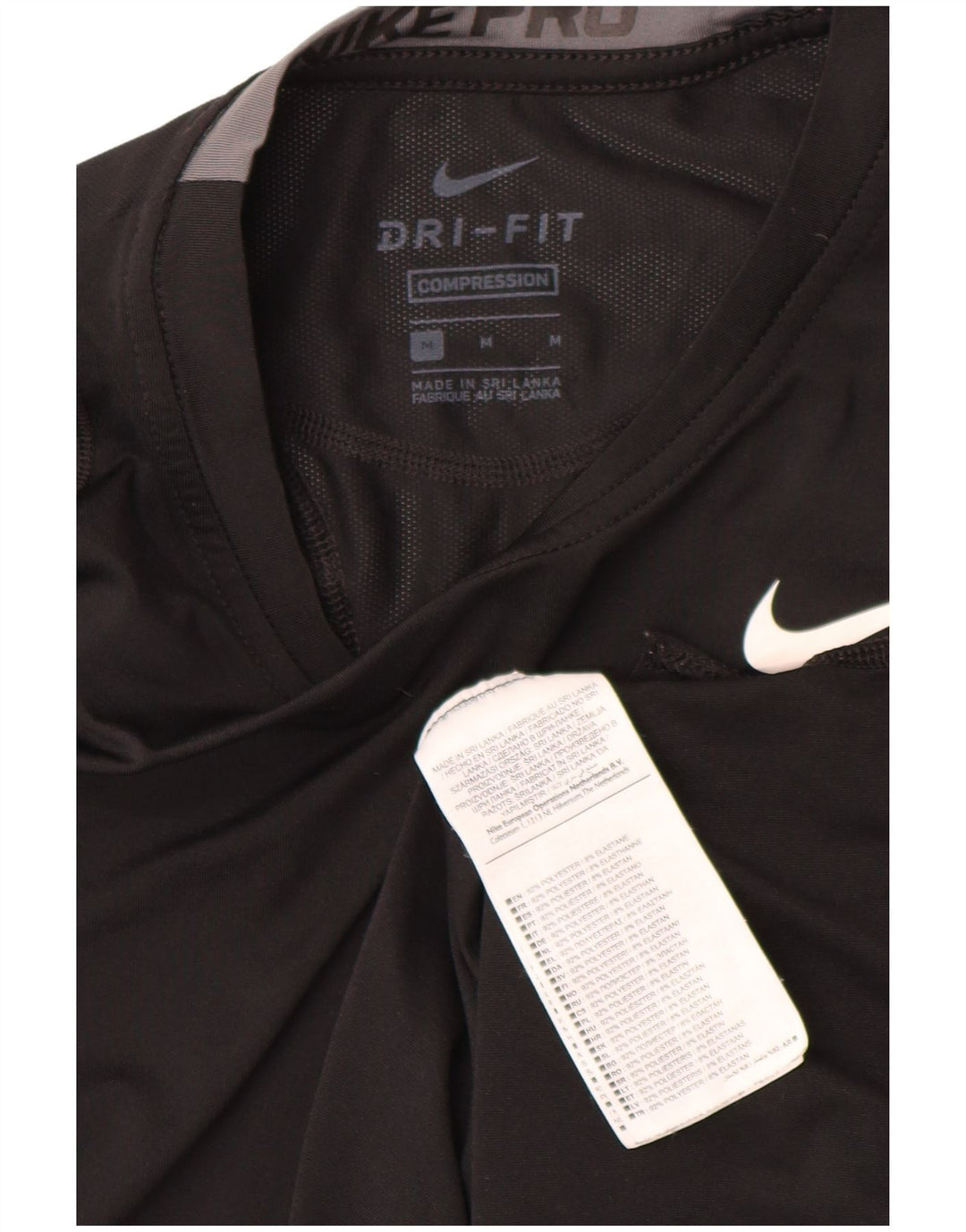 Мужской топ NIKE Dri Fit с графикой и длинными рукавами, средний черный полиэстер