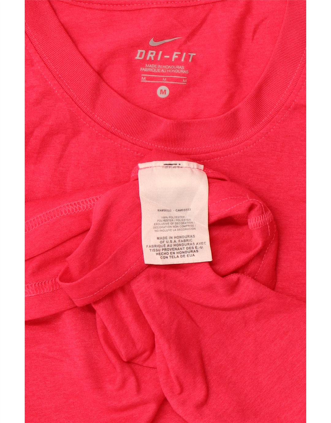 Женская футболка NIKE Dri Fit Top UK 12, средний розовый полиэстер