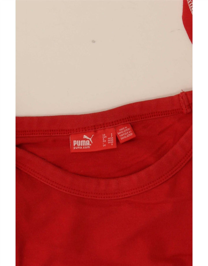 Мужской топ с рисунком Puma с длинным рукавом, маленький красный