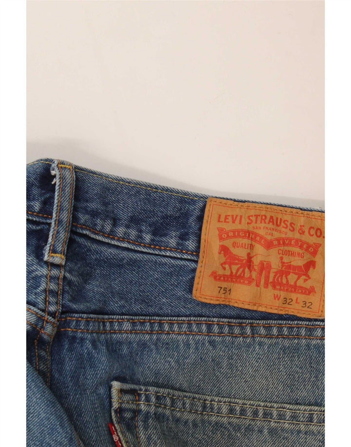 Мужские прямые джинсы Levi's 751 W32 L32 синие, хлопок