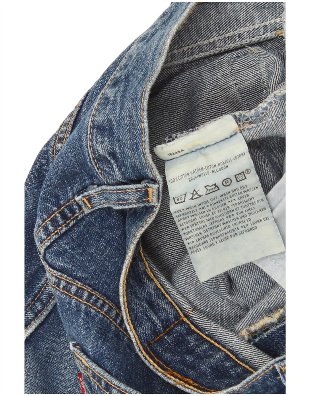 Мужские джинсы-капри Levi's, размер 34 W34 L17, синие, хлопок