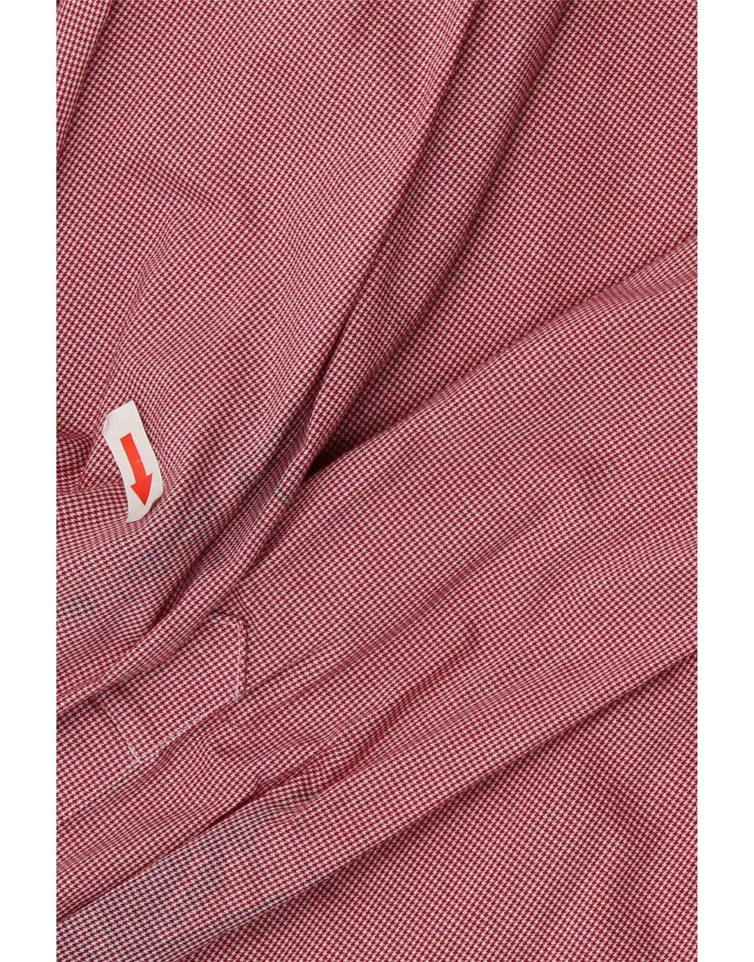 Мужская рубашка Tommy Hilfiger Flex Slim Fit, размер 16, большая красная с узором «гусиные лапки»