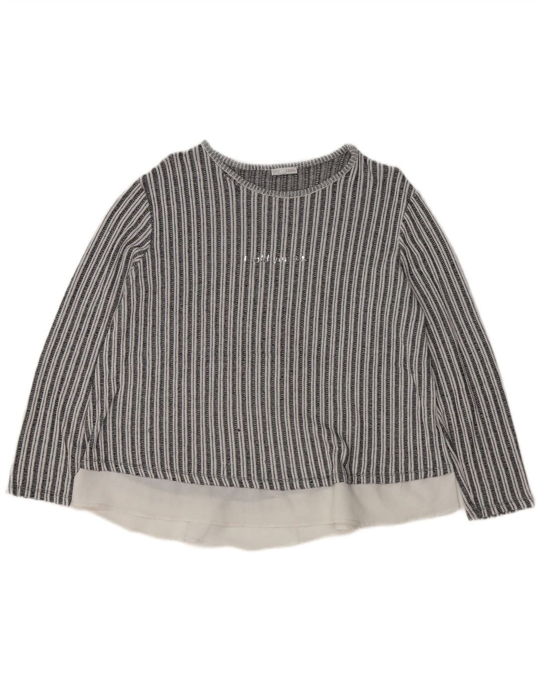 Женская блузка с длинным рукавом Zara UK 16, большая черная полоска