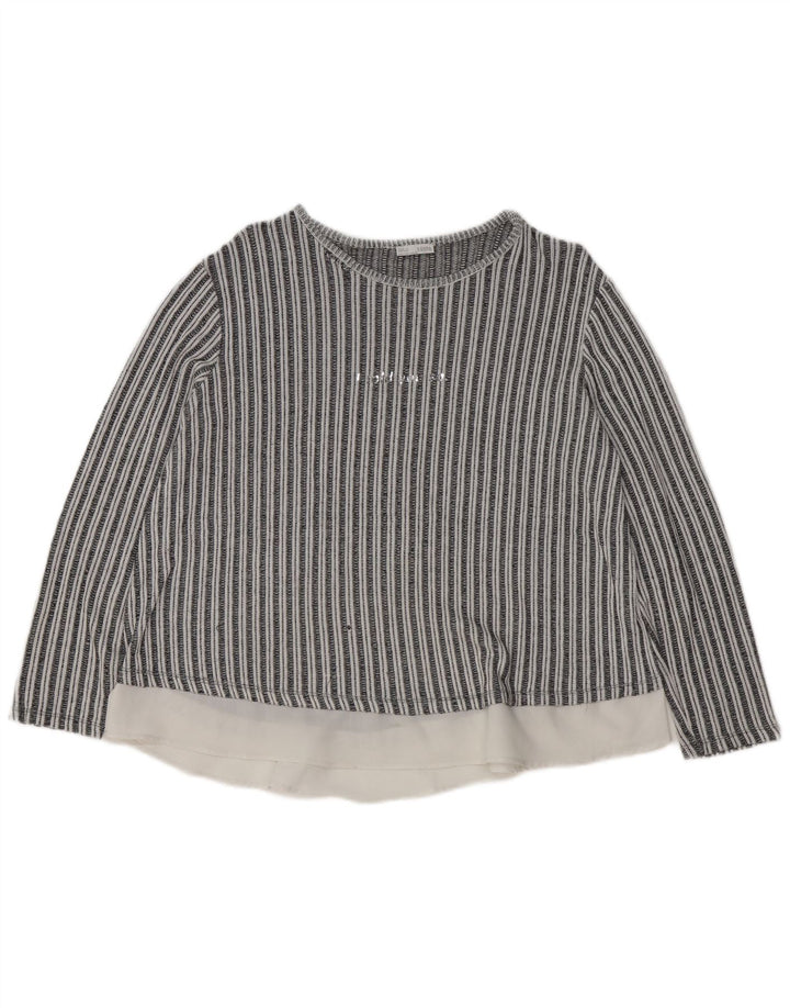 Женская блузка с длинным рукавом Zara UK 16, большая черная полоска