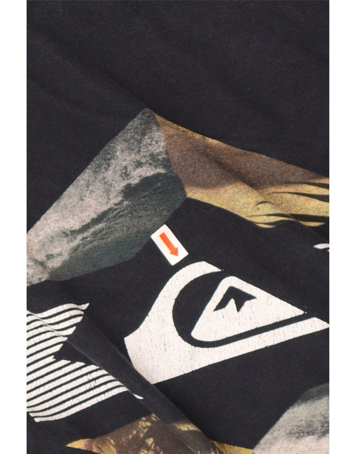 QUIKSILVER Мужская футболка стандартного кроя с рисунком, большой черный цвет