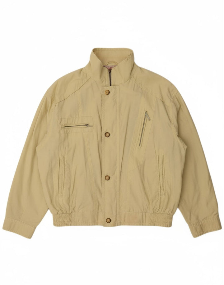 JUPITER Mens Bomber Jacket IT 50 Large Yellow Cotton