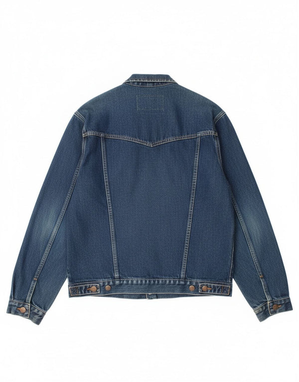 Мужская джинсовая куртка Wrangler UK 38, хлопок среднего синего цвета