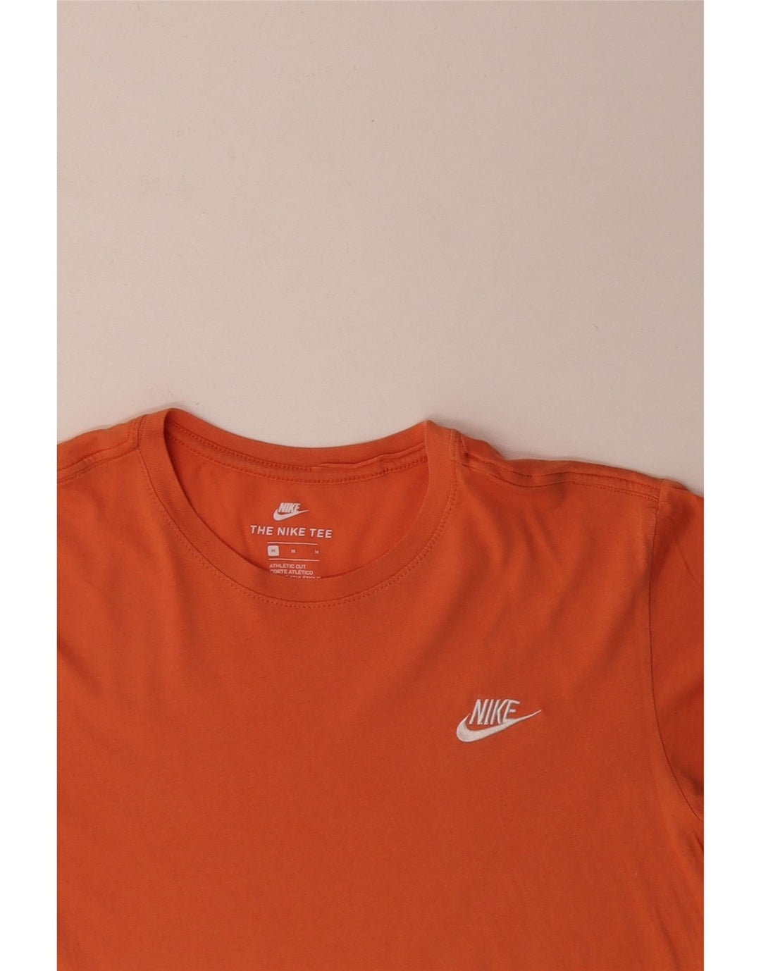 Мужская футболка Nike из хлопка среднего оранжевого цвета