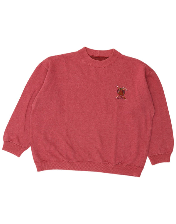 Vintage Mens Sweatshirt Jumper XL Pink