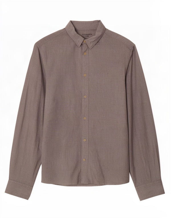Мужская рубашка All Saints XL, серая, хлопок