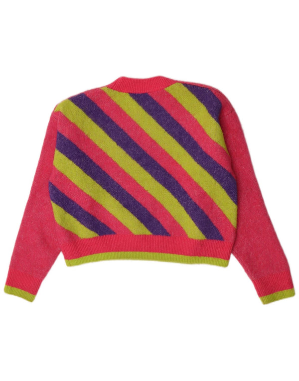 Женский укороченный джемпер с круглым вырезом Zara UK 10, маленький розовый