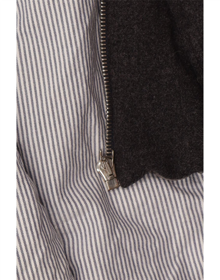 Moncler Мужская стеганая куртка с капюшоном, размер 3, большой серый дизайнер с цветными блоками