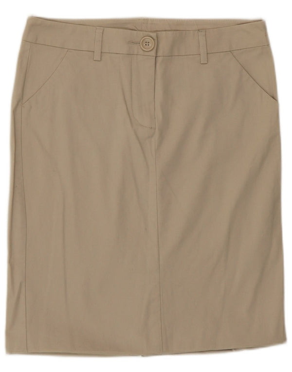 Benetton Женская прямая юбка с заниженной талией IT 40 Small W30 Бежевая