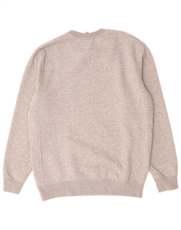 Мужской свитшот с рисунком Nike, хлопковый джемпер среднего серого цвета