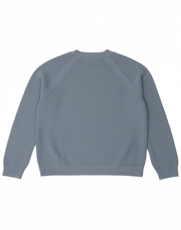 SEASALT Womens Crew Neck Jumper Sweater UK 14 Large  Blue Cotton