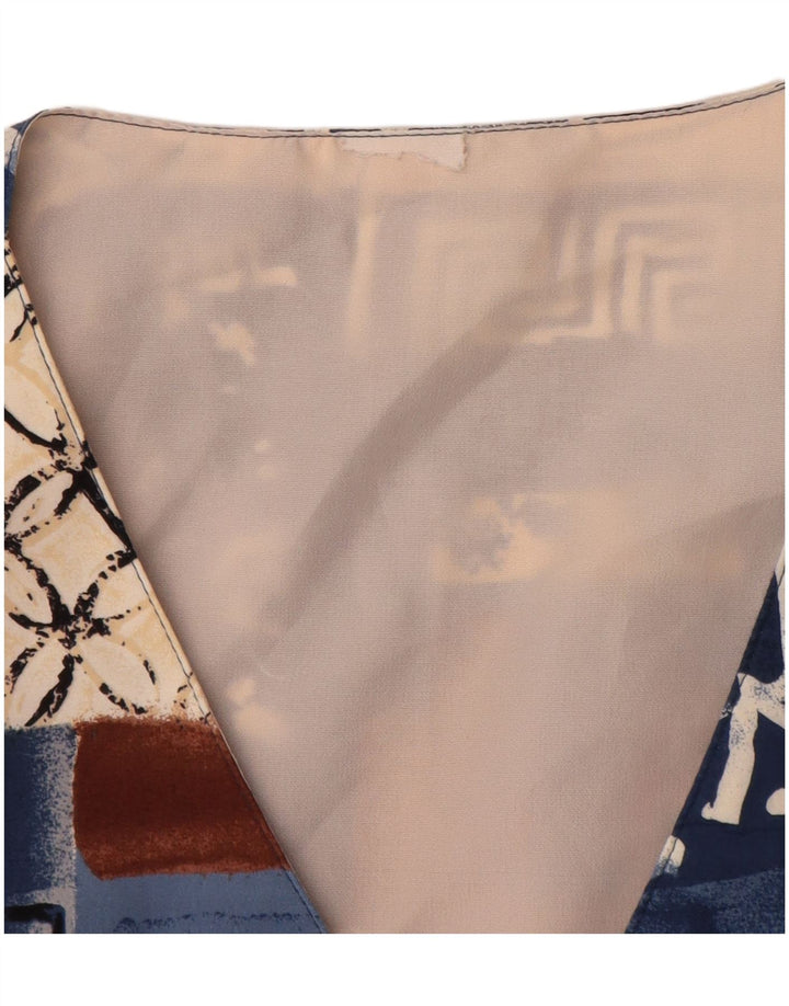 ВИНТАЖНЫЙ женский жилет UK 12, средний разноцветный пэчворк