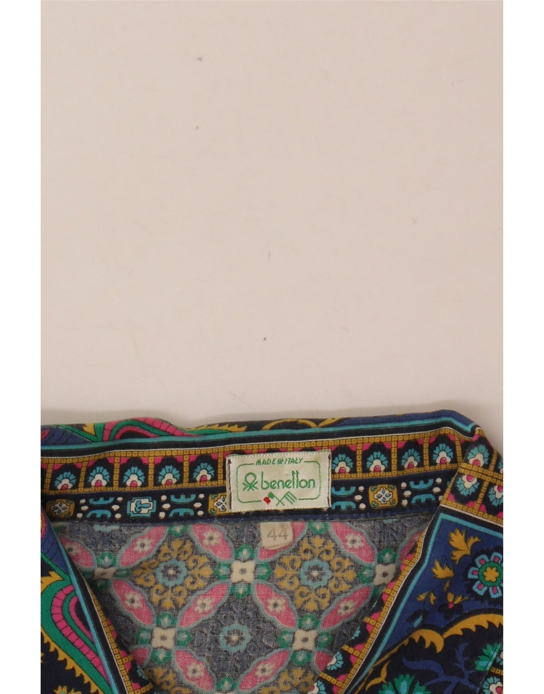 Рубашка женская оверсайз BENETTON IT 44 Medium Разноцветная Лоскутная