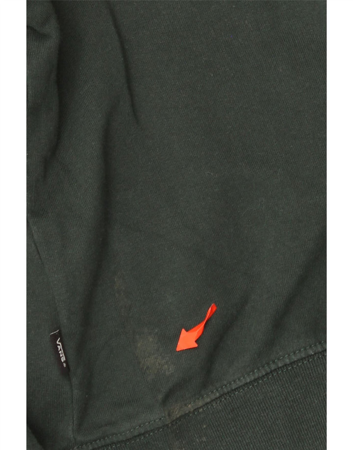 Мужской джемпер с капюшоном с рисунком Vans XL, зеленый хлопок