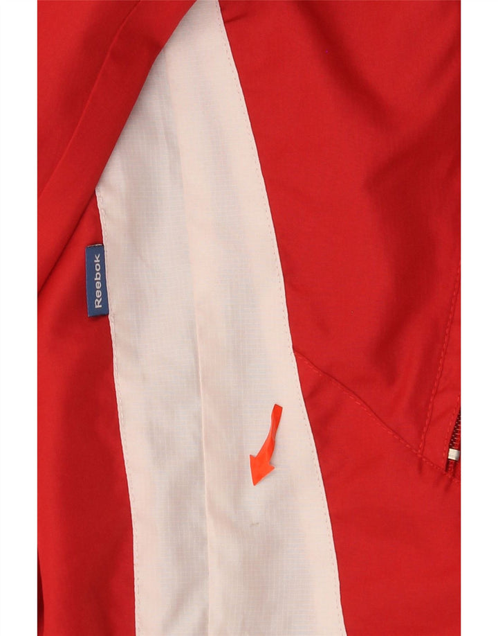 Мужская дождевик Reebok UK 42 XL, красный полиэстер с цветными блоками