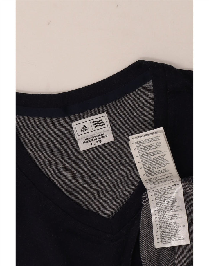 Adidas Mens Vest Tank Top Большой темно-синий нейлон