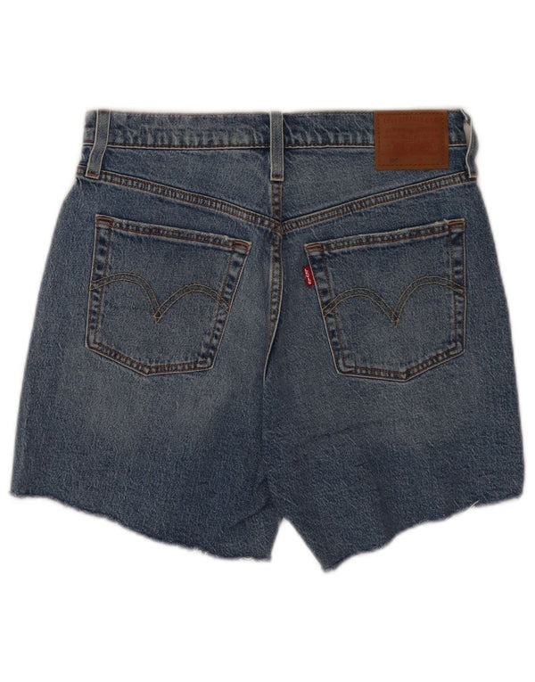 Женские джинсовые шорты Levi's 501 W28, хлопковые, среднего синего цвета