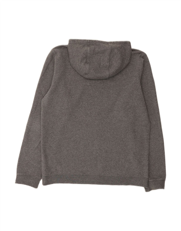NIKE Mens Hoodie Jumper Medium Grey Cotton