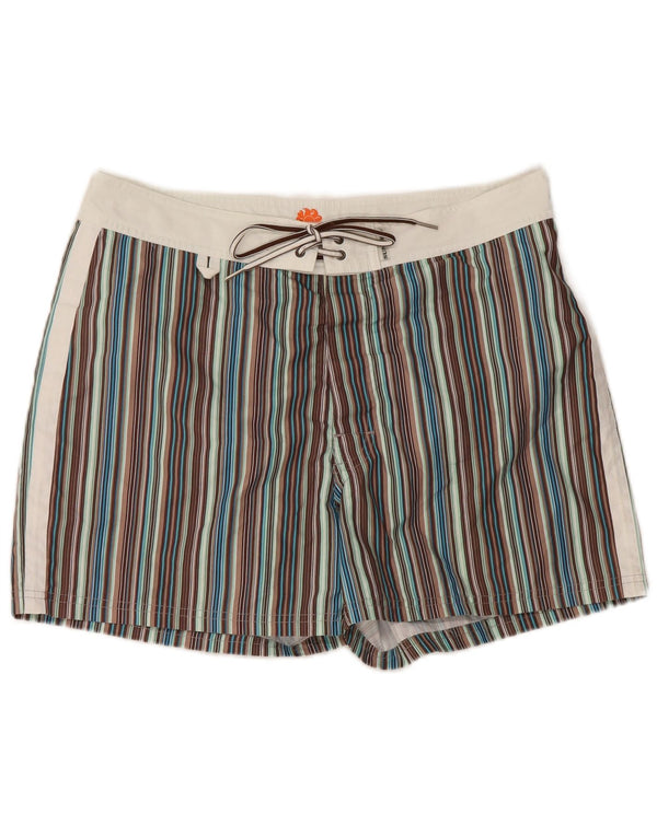 Мужские шорты для плавания SUNDEK, полиэстер, средние разноцветные полоски