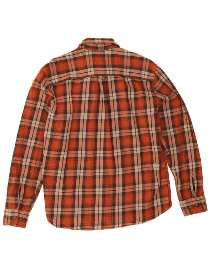 Мужская фланелевая рубашка Jack & Jones XL, оранжевая клетка, хлопок