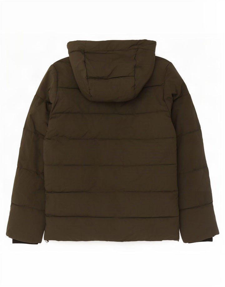 Мужская стеганая куртка с капюшоном и графическим рисунком Jack & Jones UK 38 средний зеленый