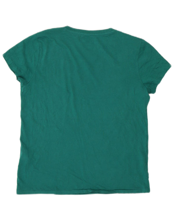 Женская футболка Polo Ralph Lauren Top UK 12, средний зеленый хлопок