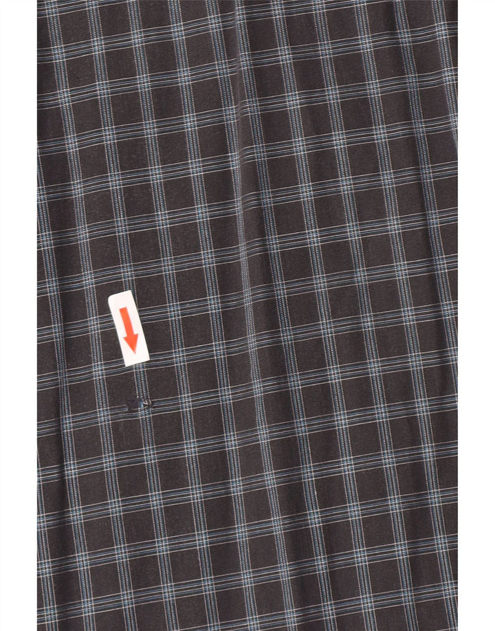 Мужская рубашка с коротким рукавом Camel Active XL, хлопковая серая клетка