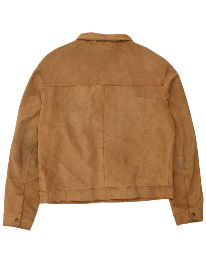 Мужская замшевая куртка Conbipel IT 56 2XL Бежевая кожа