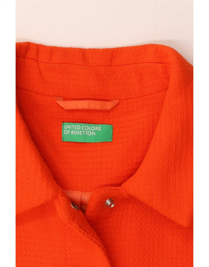 Женское пальто Benetton с рукавом 3/4 UK 8 маленькое красное