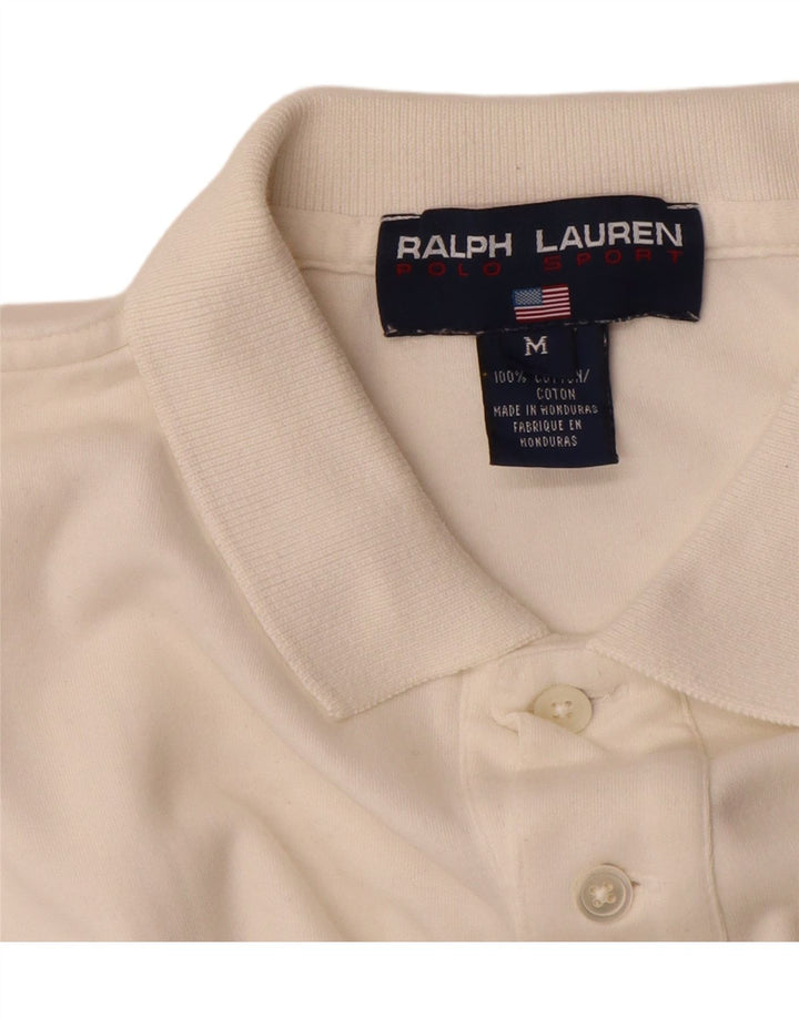 Мужская рубашка-поло Ralph Lauren, средний белый хлопок, хлопок