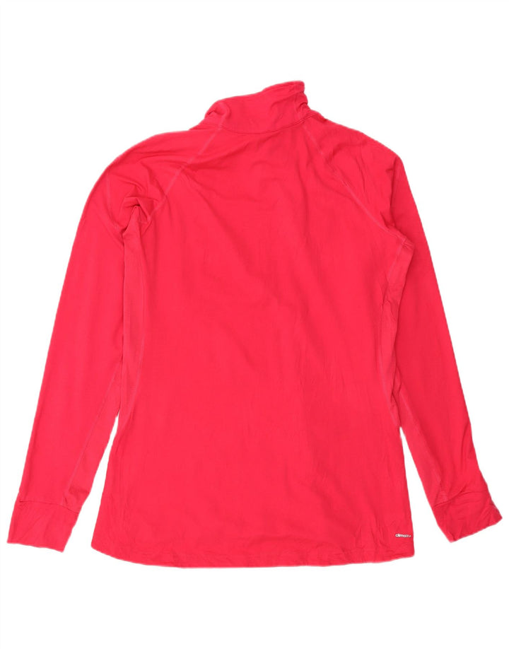 Женский пуловер с воротником на молнии ADIDAS Climalite, спортивный костюм, топ UK 20/22 XL, красный