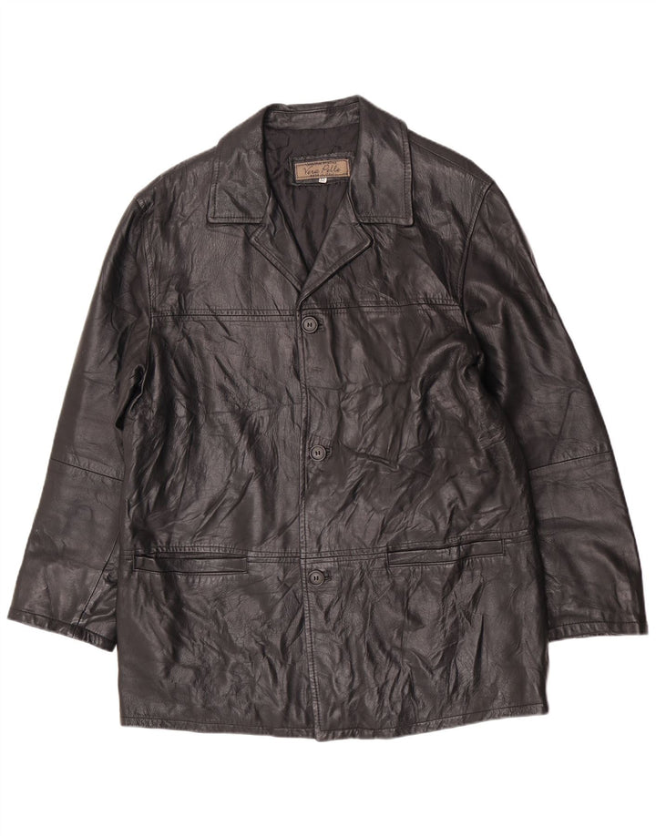 Винтажная мужская кожаная куртка UK 38 Medium Black Classic