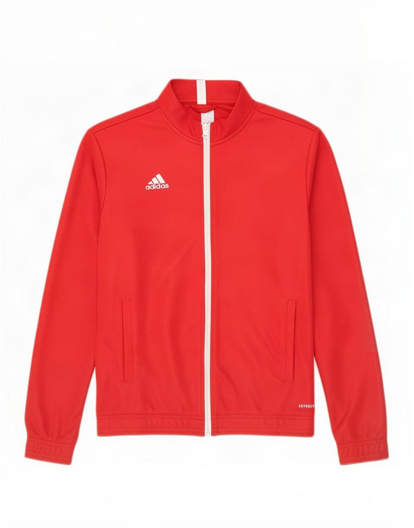 Женский спортивный костюм Adidas Aeroready, верхняя куртка, Великобритания, 12/14, средний красный полиэстер