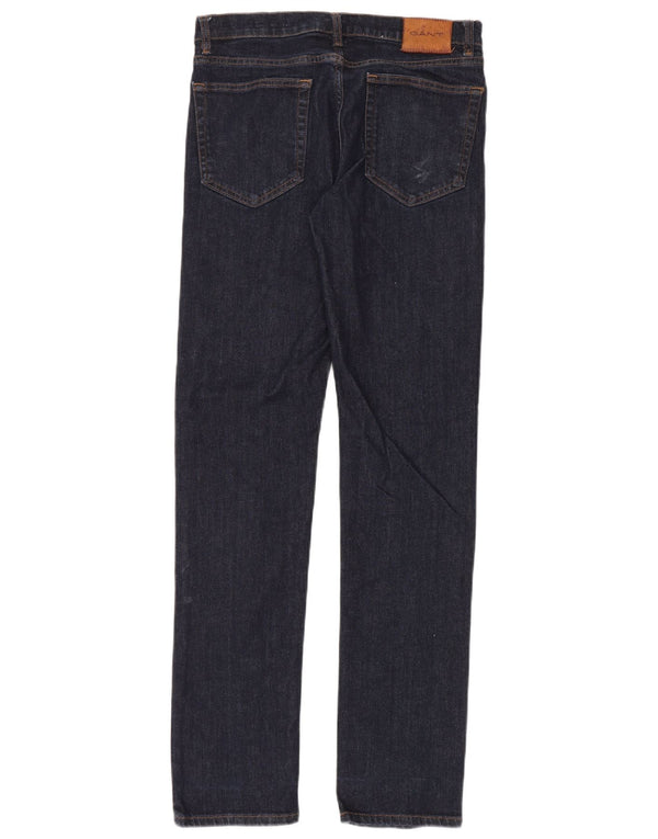 Мужские прямые джинсы Gant стандартного кроя W32 L34 темно-синие, хлопок