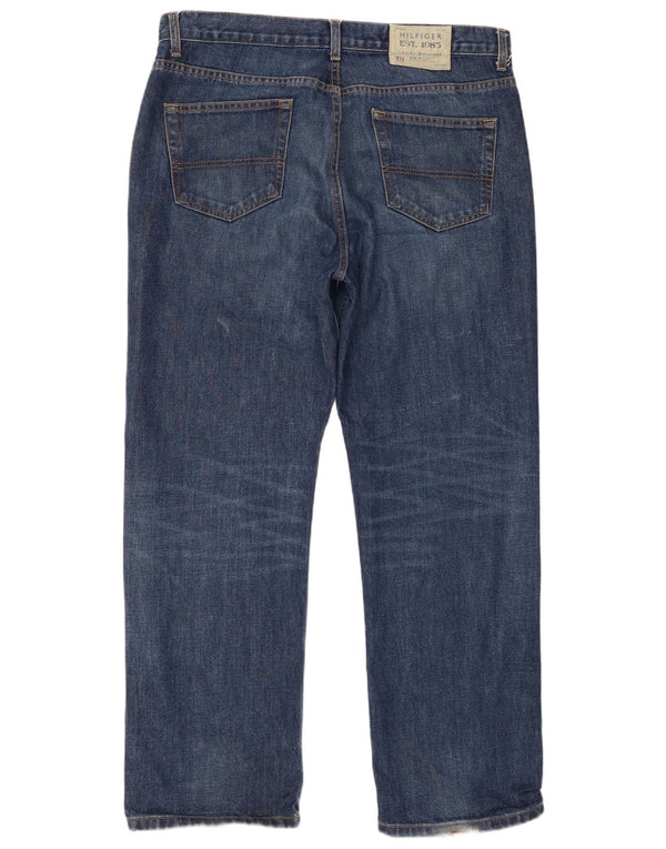 Мужские прямые джинсы Tommy Hilfiger W36 L30 темно-синие, хлопок